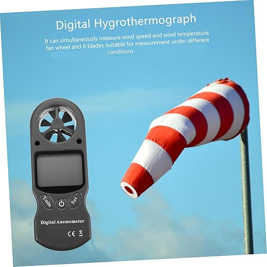 GLEAVI 1pc Digital Anemometer Hygrothermograph Wind Speeds Wind Gauge Handheld for Airflow Velocity for Environmental Monitoring Air Conditioning - Image 6
