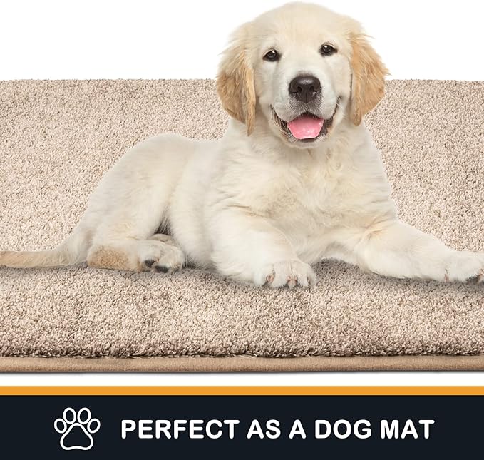 PURRUGS Dirt Trapping Door Mat 36" x 36", Non-Slip Machine Washable Entryway Rug, Dog Doormat, Indoor Front Door Mat, Super Absorbent Entry Rug for Muddy Shoes & Paws, Taupe - Image 6