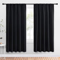 NICETOWN Black Blackout Curtain Blinds - Solid Thermal Insulated Window Treatment Blackout Drapes for Bedroom (2 Panels, 52 inches Wide by 72 inches Long) by NICETOWN
