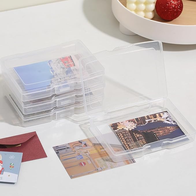 novelinks Transparent 4" x 6" Photo Organizers and Photo Storage Box with Handle, 16 Inner Photo Cases, Portable Picture Organizers & Photo Storage Containers (Clear 2Pack) - Image 5