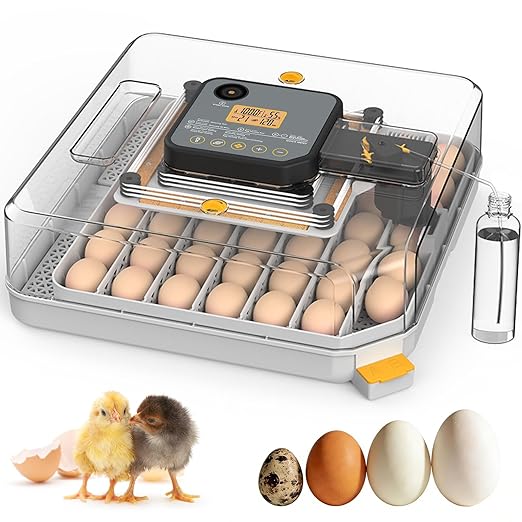 Incubators for Hatching Eggs, 48 Egg Incubator with Humidity & Temp Control and Auto Turner, Incubadora De Huevos De Gallina, Egg Candler, Smart Incubator for Chicken Eggs, Ducks, Goose, Quail by Unknown