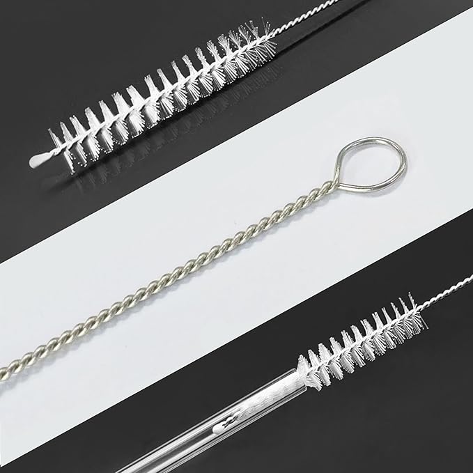 Straw Cleaner Brush Long 10 Inch, Straw Cleaner of Bristles Diameter 10 mm, Reusable Stainless Steel Nylon Straw brush can be used to Clean Stanley Mug, Sippy Cups, Baby Bottles,Coffee Machine (6 PCS) - Image 3