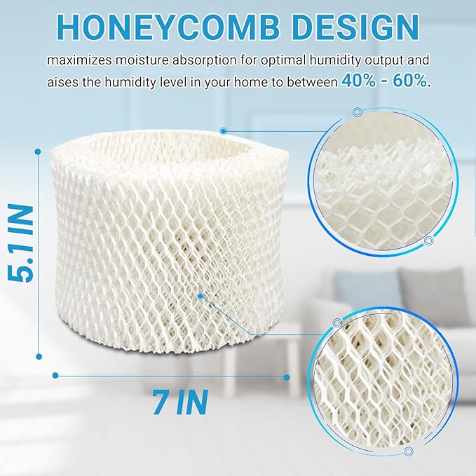 Lemige 4 Pack HAC-504 Humidifier Filters for Honeywell Humidifier HAC-504, HAC-504AW, HAC504V1, HCM350, HCM-350W, HCM-300T, HCM-315T, HCM-600, HCM-710, Replacement Filter A - Image 4