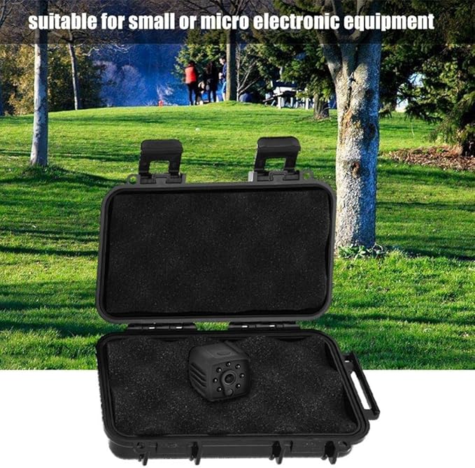 Tbest Outdoor Waterproof Shockproof Airtight Survival Box Storage Container Case Carry Box Black Dry Storage Box for Fishing Camping Hiking Outdoor Activities - Image 2