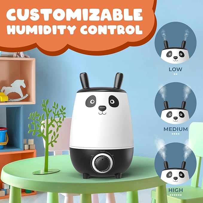 Everlasting Comfort 2.5L Kids Humidifiers for Bedroom - Easy to Clean 24HR Runtime No-Filter Quiet Kids & Baby Humidifier for Nursery, Home, Plants, Allergies, Dry Skin, Congestion, Indoor - Image 2