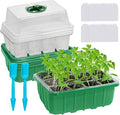 60-Cell Seed Starter Tray, 5 Pack – Cells Plant Grow Kit with Humidity-Vented Domes and Base for Organic Seed Germination, Ideal Plant Starter Kit with Labels & Transplant Tools by Unknown