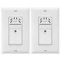 TOPGREENER Humidity Sensor and Fan Control Switch, Ventilation Fan Humidity Sensor Switch, Neutral Wire Required, TDHS5, 2-Pack (Wall Plate Included) by TOPGREENER