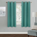 MYSKY HOME Bedroom Curtains 63 Inches Long Blackout Curtains for Living Room Teal Curtains for Kids Room Grommet Privacy Protect Room Darkening 1 Curtain Panel, 42 x 63 Inch, Teal by MYSKYHOME
