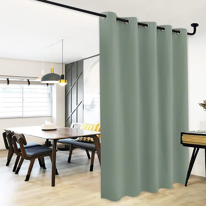 NICETOWN Sage Green Bedroom Blackout Curtain Panel, 1 Panel, 70 x 84 inch, Privacy Window Thermal Insulated Blackout Drape/Drapery for Loft, Guestroom by NICETOWN