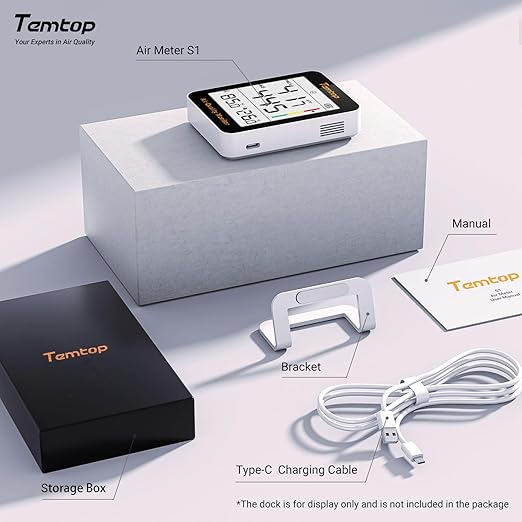 Temtop Air Quality Monitor Indoor Thermo-Hygrometer - PM2.5, AQI, Temperature, and Humidity Meter for Home, Office, or School, Air Quality Measurement, 60-Day Battery Life - Image 9