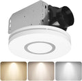 Homewerks 7141-80-CTA Bathroom Fan with LED Lights Color Changing 80 CFM 1.0 Sones Ventilation Fan with 3-Way CCT Dimmable LED Light by HomewerksWorldwide