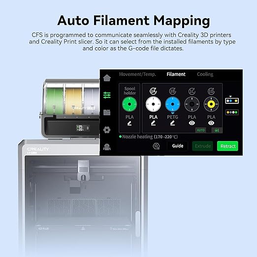 Creality Official CFS Multicolor 3D Printer Automatically Filament System, Moisture-Proof Filament Storage, Supports 4 Parallel Devices for 16 Color Printing, for K2 Plus 3D Printer - Image 7