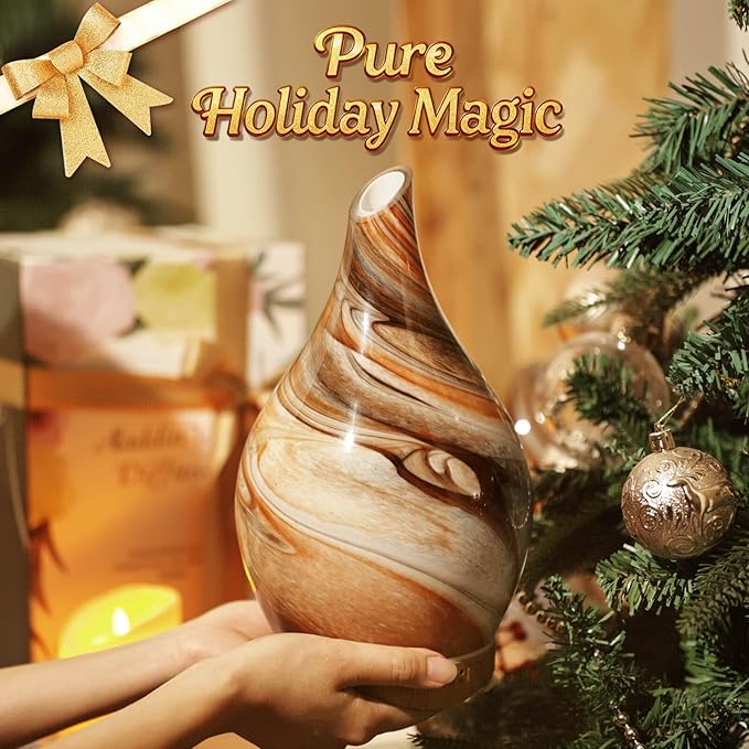 Porseme 280ml Glass Essential Oil Diffuser Aromatherapy Ultrasonic Cool Mist Humidifier 7 Running Hours Waterless Auto-Off Air Diffusers for Sleeping, Yoga, Office Working, Spa and Rest (Deep Desert) - Image 6