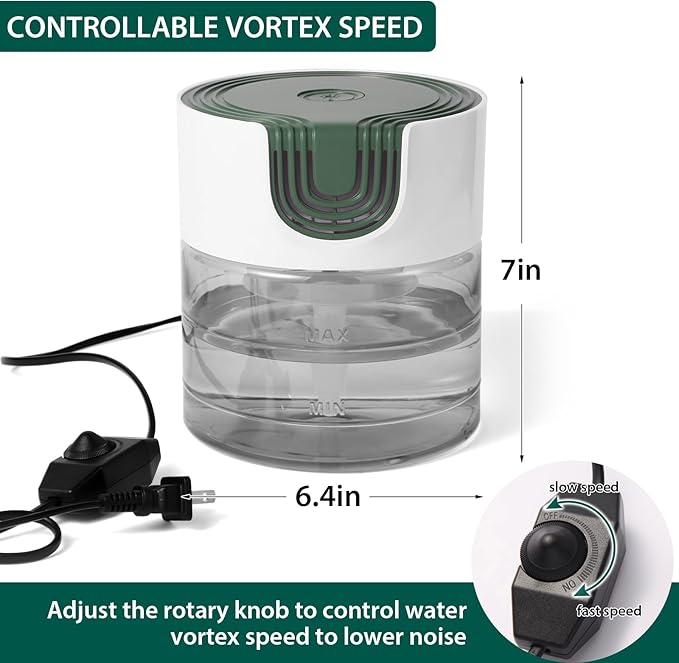 Water Air Purifiers for Home, Quiet Variable Speed Water Based Air Purifier with 7 Color Night Light, Air Washer Humidifier for Home, Bedroom, Office, Pet Odors - Image 2