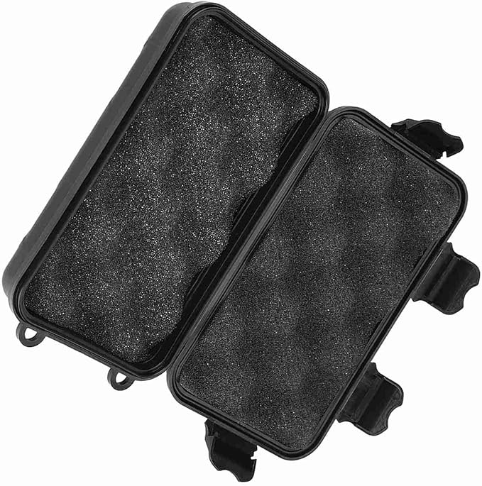 Water - Tight Storage Box | EDC Outdoor Survival Container for Electronics/Fishing Gear/Camping | Particle - Protected & Shock - Absorbing Dry Box with Silicone Gasket, 2 Sizes (S 8.9 X 1.5in) - Image 7
