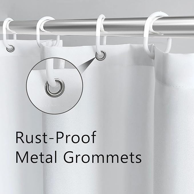 Black Grey Boho Shower Curtain 60Wx72H Bohemian Mid Century Modern Abstract Gray Gold Leaves Plant Minimalist Geometric Bathroom Decor Arch Neutral Bath Curtain Fabric Polyester 12 Pack Hooks - Image 7