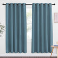 NICETOWN Smoky Blue Blackout Curtains for Bedroom 72 Inches Long, Thermal Insulated Room Darkening Grommet Window Curtains for Living Room Nursery, 66 inch x 72 inche, 1 Panel by NICETOWN