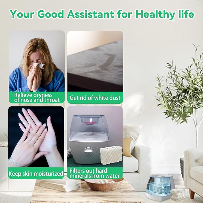 kakofaci 4 Pack WF813 Humidifier Filters Replacement Compatible with Equate EQWF813 PCWF813 Relion RCM832 RCM-832N Protec RWF813 EQ-2119-UL PCCM-832N Cool Mist Humidifiers Wick Filter - Image 6
