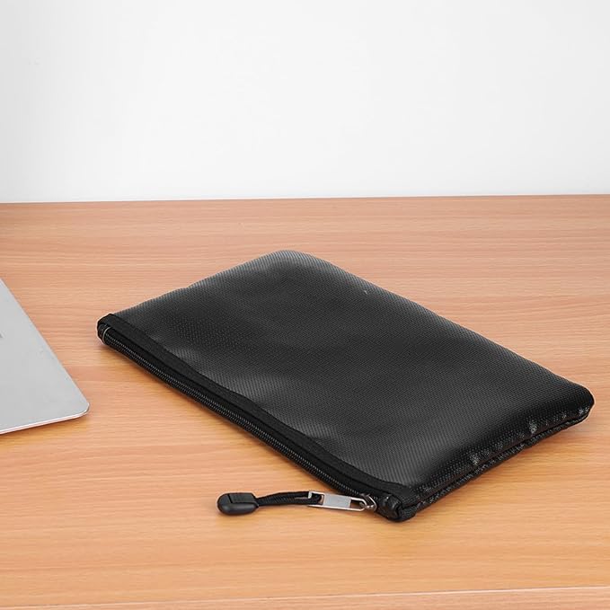 plplaaoo Fire Document Bag Briefcase High Temperature Liquid Silicone Material for Passport Money Laptop Keeping Home Use Black 27x16cm 29x20cm (27 * 16CM) - Image 3