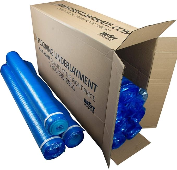 3in1 Vapor Barrier Flooring Underlayment w/Overlap and pre-Attached Tape Strip - Bestlaminate- 2mm - 100sq.ft roll - Image 2