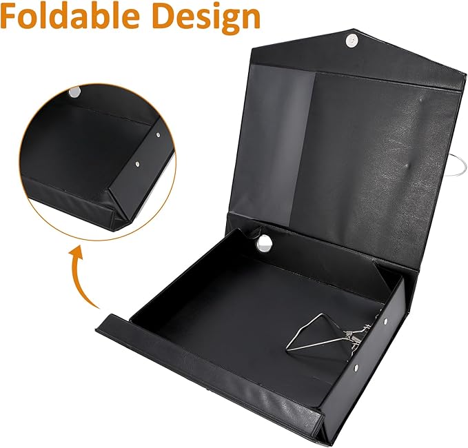 HUA JIE A4 Storage File Boxes Plastic Archives Cases with Clip, PVC File Folder Organizer Document Storage Filing Box for office,32.5×6.5×24 cm, Black(Pack of 6) - Image 7