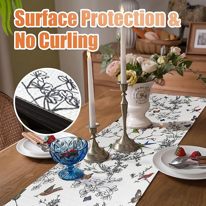 Tatyanna Shelf Liner for Kitchen Cabinets Non Adhesive Drawer Liner Floral Cabinet Liner Non Slip Shelf Liners Strong Grip Waterproof Dresser Liner Easy to Clean for Kitchen Cupboard 12IN x 16.4FT - Image 5