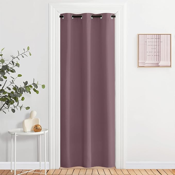 NICETOWN Dry Rose Blackout Room Darkening Drapery, Single Panel, 42 x 84-inch, Window Treatment Thermal Insulated Solid Grommet Curtain/Drape for Hall Home Decor by NICETOWN