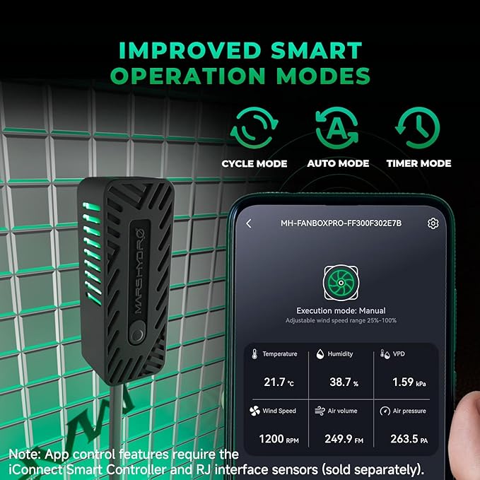 MARS HYDRO 2025 New Version iFresh 6 Inch Smart Inline Fan Combo, with Variable Speed Controller, for Heating Cooling Booster, Grow Tents - Image 4