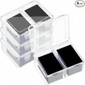 Vicenpal 300 Card Storage Box Compatible with Mtg TCG Clear Plastic Trading Card Storage Box with Removable Divider Hard Trading Deck Case for Baseball Football Game Organizer Collector(4 Pcs) by Vicenpal