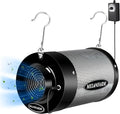 MELONFARM 4 inch Air Carbon Filter Smelliness Control with Australia Virgin Charcoal, Built-in 14cm Fan Low Nois and Speed Controller, Smelliness Scrubber for Inline Duct Fan, Grow Tent 4" x 12.6" by MELONFARM