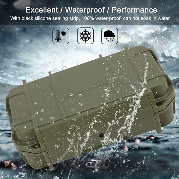 Hapivida Waterproof Dry Box Protective Case, 2Pcs Outdoor Shockproof Boxs ABS Plastic Storage Tool Box for Camping Fishing Hiking Water Sports - Image 3