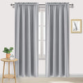 DWCN Silver Grey Blackout Curtains for Bedroom, Thermal Insulated Energy Saving Room Darkening Curtains for Living Room (W60 x L84 inch, Set of 2 Panels, Top of Rod Pocket) by DWCN