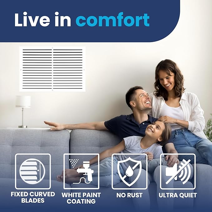25x20 Inch (Duct Opening) Air Return Vent Cover Decorative – Premium Aluminum AC Vent Cover for Ceiling & Wall, Rustproof Grille, Ideal for Home HVAC Grille, Durable & Easy to Install by ACLAMINAIRE - Image 7