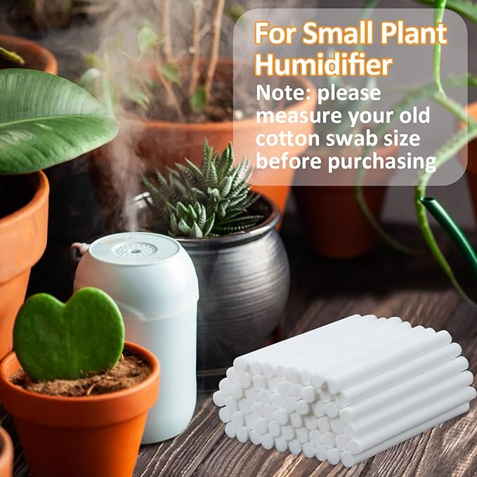 60PCS Humidifier Stick Filter Refill - Mini Air Diffuser Pure Wicks Refill Cotton Filter Sticks Replacement Wicks for Small Portable Humidifier Diffuser in Office Bedroom Home - Image 7