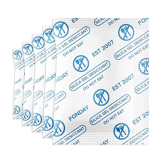 1 Gram 5000 Packets Fonday Food Grade Silica Gel Desiccants Packs Moisture Absorbers Dehumidifier by Fonday