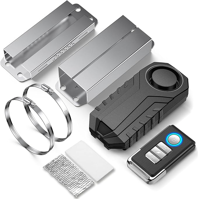 WSDCAM Catalytic Converter Alarm 113dB Loud Wireless Catalytic Converter Anti Theft Vibration Vehicle Security Alarm System Motorcycle Car Alarm with Remote Aluminum Alloy and Heat Insulated Pad by wsdcam
