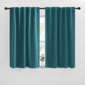 NICETOWN Blackout Curtain Panels for Kitchen - (Sea Teal Color) 29x30 inch, 2 Panels Set, Room Darkening Blackout Drapes for Window by NICETOWN