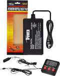 iPower 4"x7" Reptile Heat Mat Under Tank Terrarium Heater Warmer Heating Pad, Digital Thermometer and Hygrometer with Temperature and Humidity Probe for Amphibian Pet and Small Animals by iPower