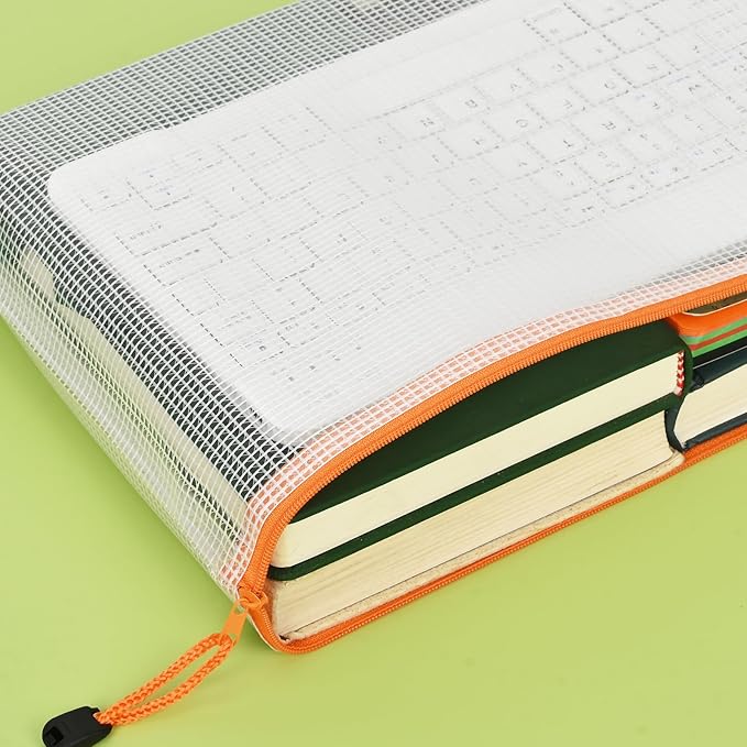 Mesh Zipper Pouch,Waterproof Zipper Bags,18pcs Document Folders,for Puzzle Board Game Storage,for School Office Supplies. - Image 7