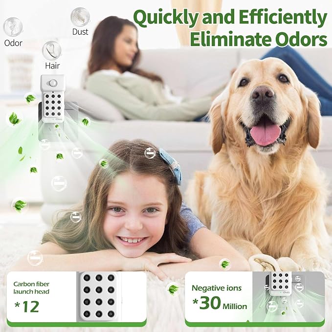 iDiskk 1Pack Plug in Air Purifier for Home，Negative Air ionizer & Motion Sensor, Mini Portable fresher for Bedroom, Bathroom, Office, Air Cleaner for Odor, Smoke, Pet Dander, Dust (White) - Image 3