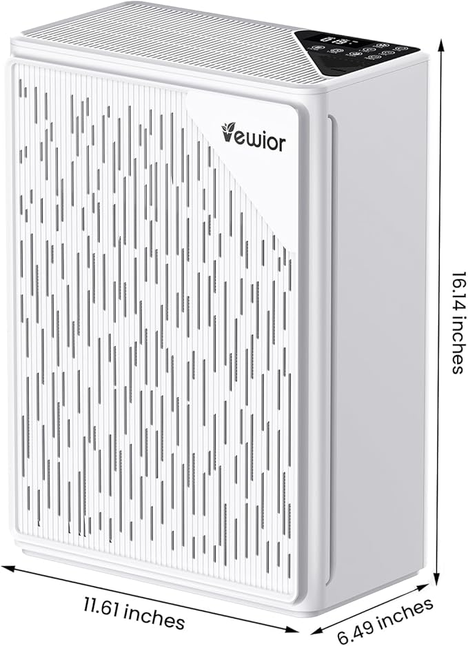 Air Purifiers for Home Large Room up to 2535ft², VEWIOR H13 True HEPA Air Cleaner for Bedroom with PM2.5 Display Auto Air Quality Sensor, Fragrance Diffuser for Wildfire Smoke Pet Hair Dust - Image 8