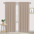 DWCN Blackout Curtains for Living Room Thermal Insulated, Energy Saving & Noise Reducing Bedroom Curtains, Camel, W 70x L 84 Inch, Set of 2 Rod Pocket Curtain Panels by DWCN