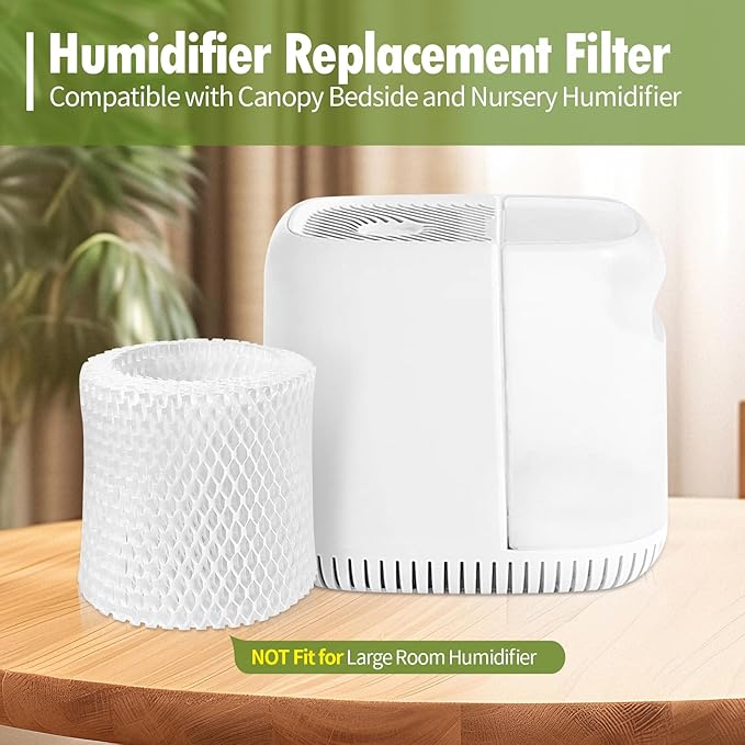 Humidifier Wicking Replacement Filter Compatible with Canopy Bedside and Nursery Humidifiers, Paper Filter, 6-Pack - Image 2
