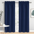 DWCN Navy Blue Blackout Curtains for Living Room 84 Inch Length 2 Panels Set Window Drapes Thermal Insulated Room Darkening Rod Pocket Curtains for Kids Boys Room (W38 x L84 Inch, Navy Blue) by DWCN