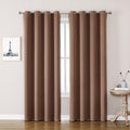 ChrisDowa Room Darkening Curtains 102 Inches Long 2 Panels Set for Living Room, Grommet Thermal Insulated Blackout Curtains for Bedroom (Cappuccino, 52 x 102 Inch) by ChrisDowa