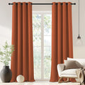 NICETOWN Blackout Drapery Curtain Panel 90 inches Long - Window Treatment Thermal Insulated Grommet Blackout Curtain/Drape for Bedroom Living Room (Burnt Orange, 1 Panel, 46 by 90 inches) by NICETOWN