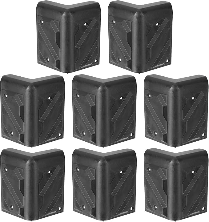 uxcell 8 Pcs 1.69" x 1.69" Speaker Corner Protectors, Plastic Right Angle Protector Thickening Speaker for Cabinet Guitar Amplifier Stage Speakers, Black by uxcell