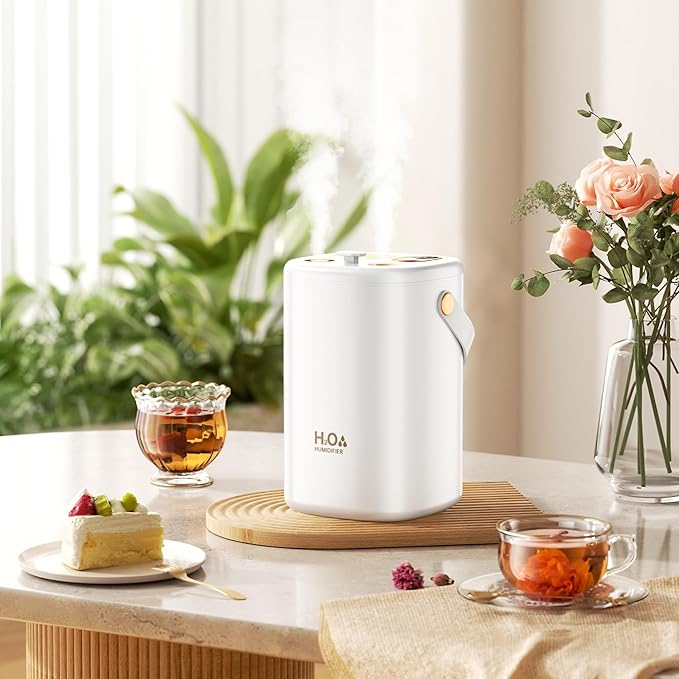 1L Cool Mist Ultrasonic Humidifier - Quiet Air Humidifier with Auto Shut-Off/Waterless Protection for Bedroom Home Office Plants, Small Large Capacity for Dry Air - Image 9