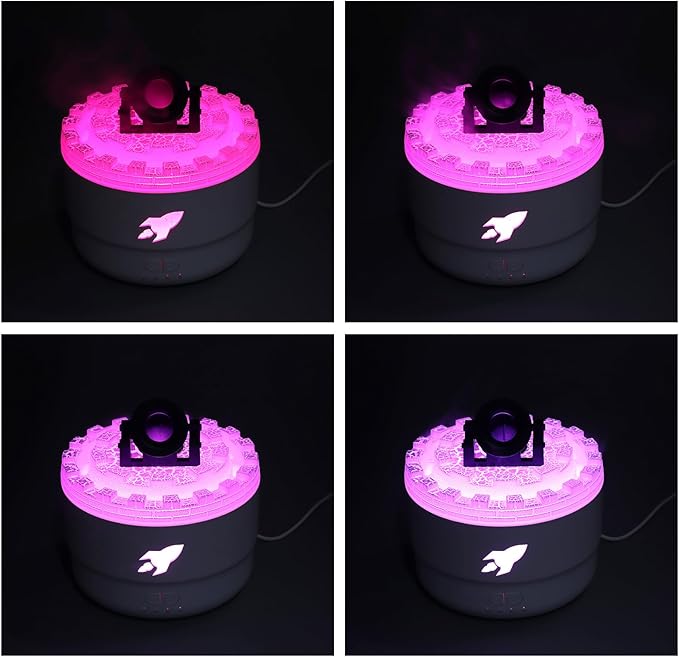 Essential Oil Diffuser Humidifier, Quiet 200ml Cool Mist Humidifier Aromatherapy with 7 Colors Light for Bedroom Office, Ideal for Children's Rooms, No Filter Replacement (Black) - Image 9