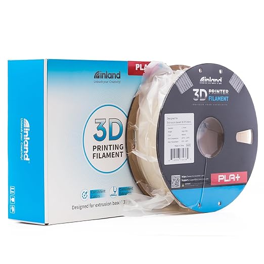 INLAND Micro Center PLA+ 3D Printing Filament 1.75mm - PLA Pro Dimensional Accuracy +/- 0.03 mm - 1 kg Cardboard Spool (2.2 lbs) (1 Pack Natural, 1.75mm) - Image 8